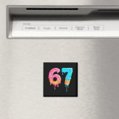 Aimant Six Seven 67 Meme Ice Cream Drip Funny (In Situ (Lave-vaisselle))