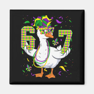 Aimant Six Seven 67 Mème Oie Avec Chapeau de Bouffon & Pe