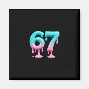 Aimant Six Seven 67 Mème pour les enfants et les adultes 