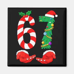 Aimant Six Seven 67 Mème Santa Noël Vacances Drôle
