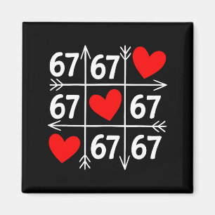 Aimant Six Seven 6 7 Drôle 67 Saint-Valentin Cœur Hommes