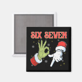 Aimant Six Seven 6 7 Génération Z Alpha Argot Meme Joyeux (Recto/Verso)