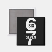 Aimant Six Seven 6 7 Mème (Recto/Verso)