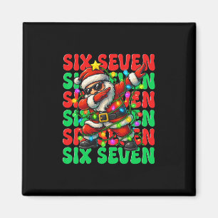 Aimant Six Seven 6 7 Mème de Santa dabbing Noël 67 Paja