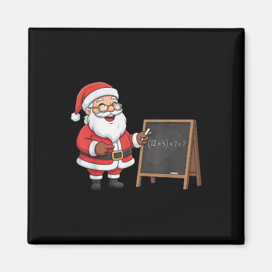Aimant Six Seven 6 7 Meme Santa Christmas Xmas Teacher Nu (Devant)