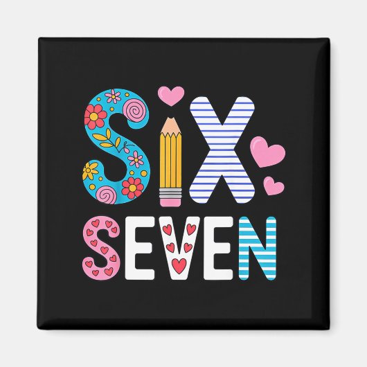 Aimant Six Seven 6 7 Meme Teacher  (Devant)