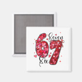 Aimant Six Seven 6 7 Valentine Meme Funny For Men Women K (Recto/Verso)