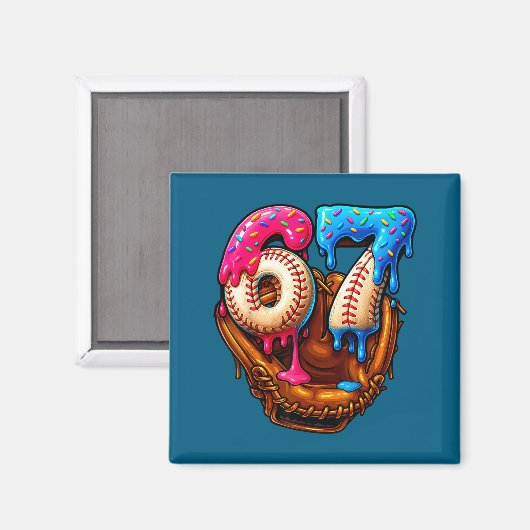 Aimant Six Seven Baseball Candy Drip 6-7 Meme  (Recto/Verso)