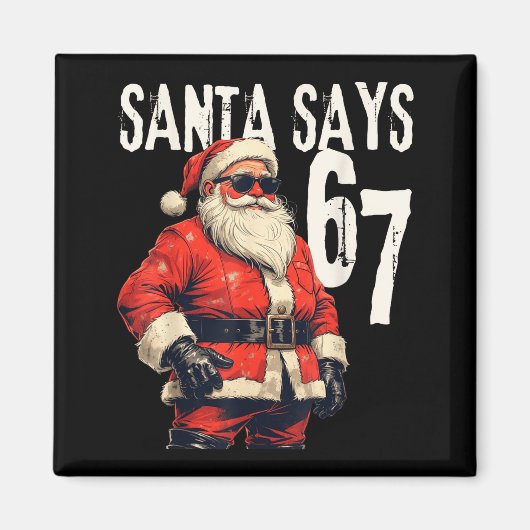 Aimant Six Seven Christmas Meme 67 Funny  (Devant)