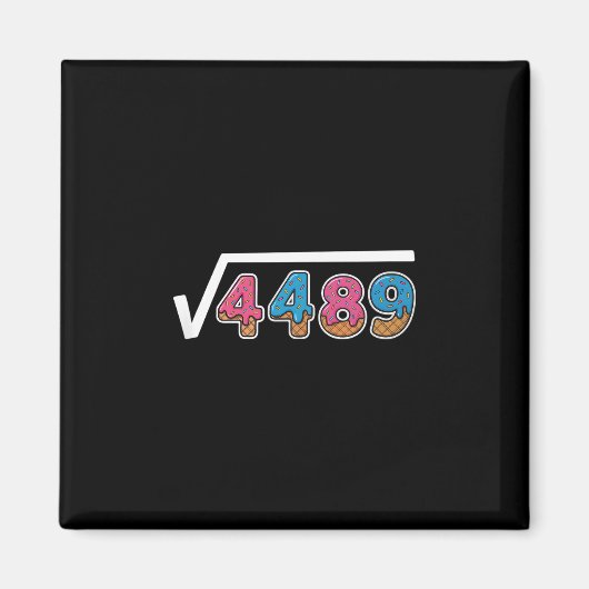 Aimant Six Seven Glace Drip Cool Meme 67 Funny Carré (Devant)