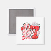 Aimant Six Seven Meme 67 Coquette Bow Valentines Women Gi (Recto/Verso)