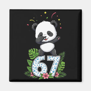 Aimant Six Seven Mème Bébé Panda Dabbing 67 Drôle Générat
