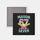 Aimant Six Seven Meme Mason Crème Glacée Drip Drôle Byseb (Recto/Verso)