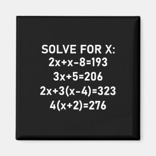 Aimant Six Seven Mème Math Algèbre Blague Résoudre pour X