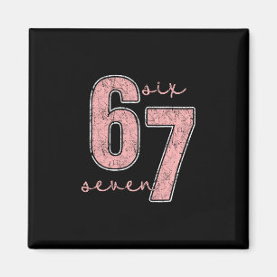 Aimant Six Seven Rose Numéro 67 Couple 6 7 Couple Hallowe
