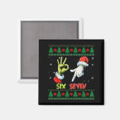 Aimant Six Seven Skeleton Meme Noël Sweater Ugly 67  (Recto/Verso)
