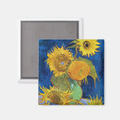 Aimant Six tournesols, Van Gogh (Recto/Verso)