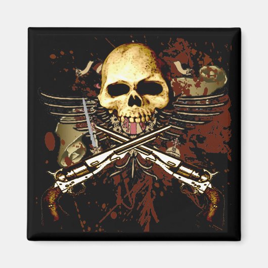 Aimant Sixgun avec crâne (Devant)