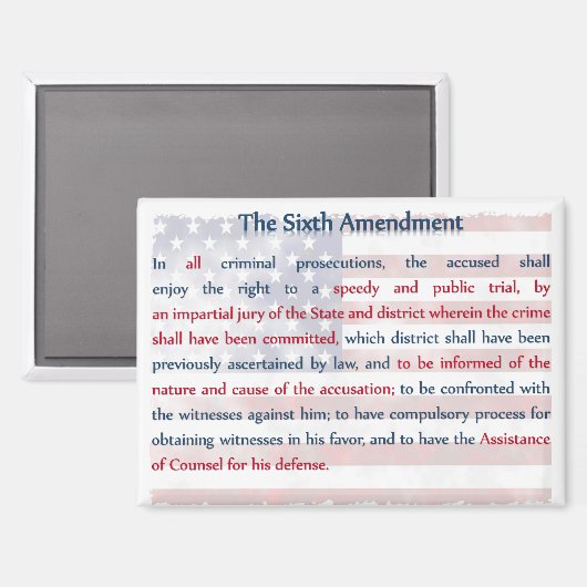 Aimant Sixième amendement (Recto/Verso)
