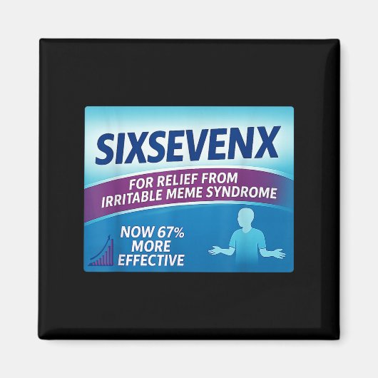 Aimant Sixsevenx Relief From Meme Numbers Parody Teacher  (Devant)