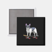 Aimant Skateboard Bulldog (Recto/Verso)