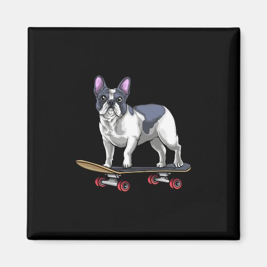 Aimant Skateboard Bulldog (Devant)