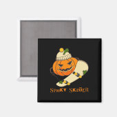 Aimant Skateboard citrouille Halloween Costume amusant Sk (Recto/Verso)