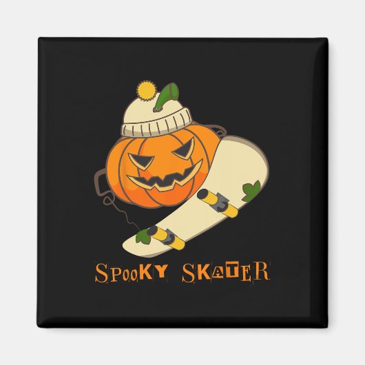 Aimant Skateboard citrouille Halloween Costume amusant Sk (Devant)