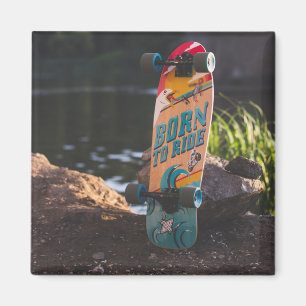 Aimant Skateboard Né À Ride