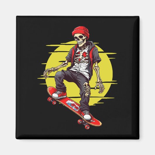Aimant Skateboard Skeleton (Devant)