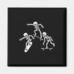 Aimant Skateboard Skeletons Halloween Sketons Garçons Enf