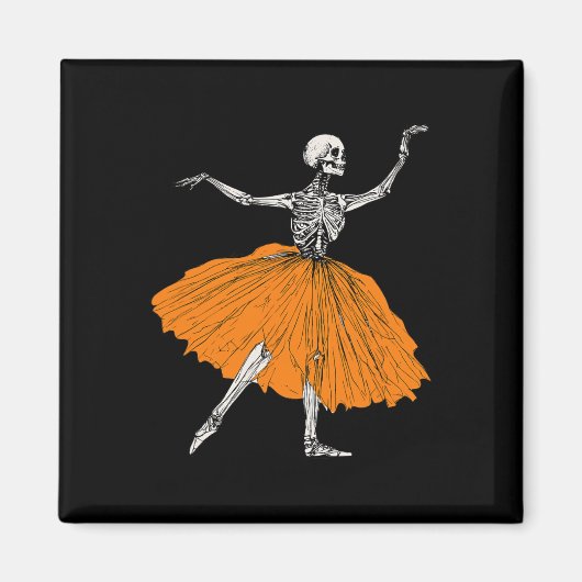Aimant Skeleton Ballerina Danse Tutu Danseur de ballet Éf (Devant)