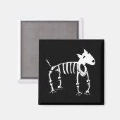 Aimant Skeleton Bull Terrier Dog (Recto/Verso)
