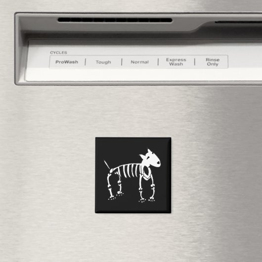 Aimant Skeleton Bull Terrier Dog (In Situ (Lave-vaisselle))