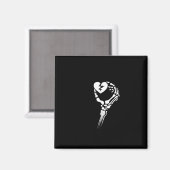 Aimant Skeleton Coeur de main (Recto/Verso)