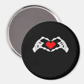 Aimant Skeleton Coeur Et Mème Mains (Recto/Verso)