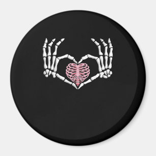 Aimant Skeleton Coeur main drôle Halloween Femmes Hommes