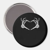 Aimant Skeleton Coeur main Halloween Design (Recto/Verso)
