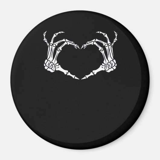 Aimant Skeleton Coeur main Halloween Design (Devant)