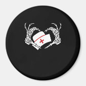 Aimant Skeleton Coeur main Lazy do-it-yourself Costume d' (Devant)