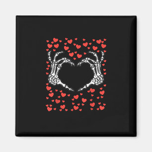 Aimant Skeleton Coeur main Valentines Jour Drôle Classiqu
