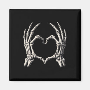Aimant Skeleton Coeur main Xray Retro Funny Halloween Cos