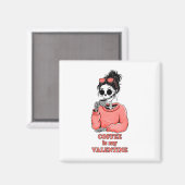 Aimant Skeleton Coffee Est Mon Valentine Funny Valentines (Recto/Verso)