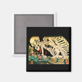 Aimant Skeleton convoqué par Witch Kuniyoshi Fine Art (Recto/Verso)