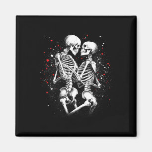 Aimant Skeleton Couple pour la Saint Valentin d'Halloween
