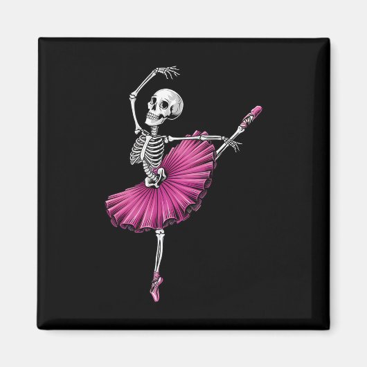 Aimant Skeleton Dancing Ballet Amateurs Éffrayant Hallowe (Devant)