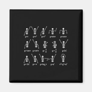 Aimant Skeleton Danse Chiffres Équation Math Enseignant H