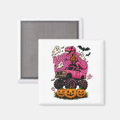 Aimant Skeleton Dinosaur T Rex Riding Monster Truck Breas (Recto/Verso)