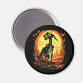 Aimant Skeleton Dog Halloween Art (Recto/Verso)