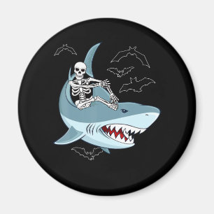 Aimant Skeleton équitation requin Drôle cadeaux d'Hallowe